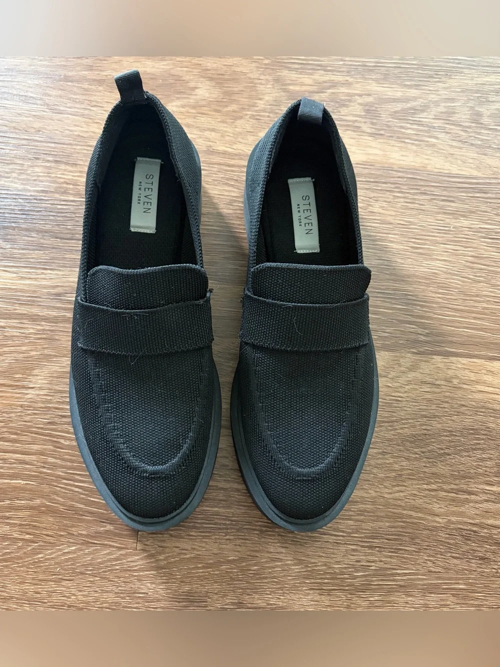 Steven New York Black Slip-On ladies Loafers Size 9.5